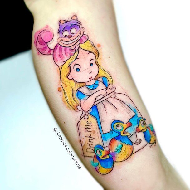 Great Cheshire Cat Tattoos For Women