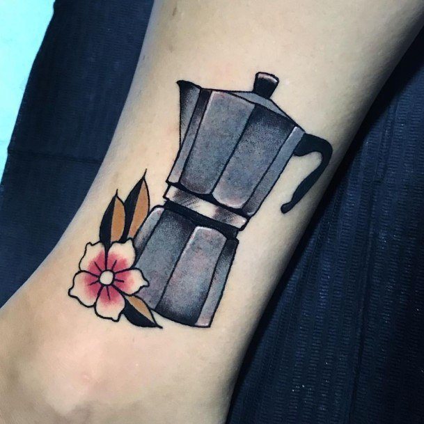 Great Coffee Pot Tattoos For Women