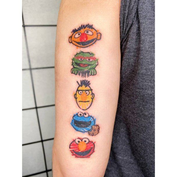 Great Cookie Monster Tattoos For Women