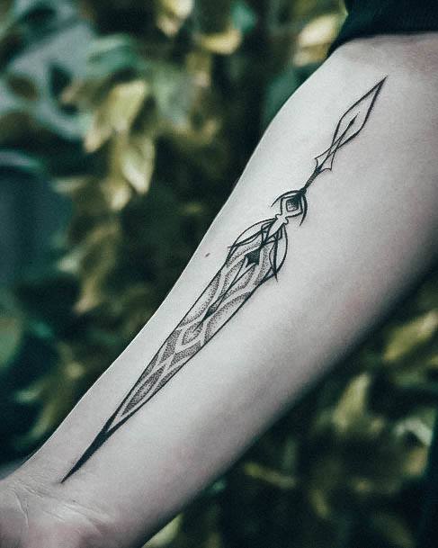 Great Dagger Tattoos For Women