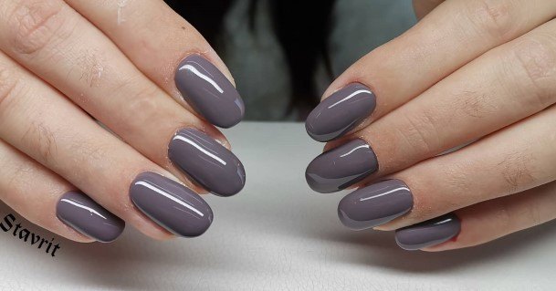 Great Dark Grey Nails For Women