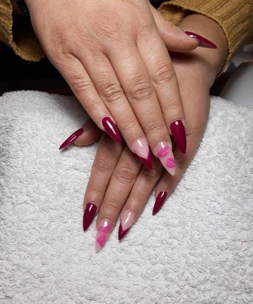 Great Dark Red Nails For Women