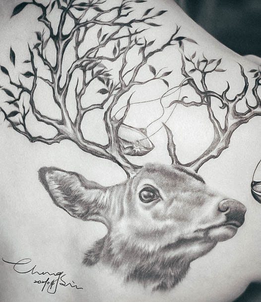 Great Deer Tattoos For Women