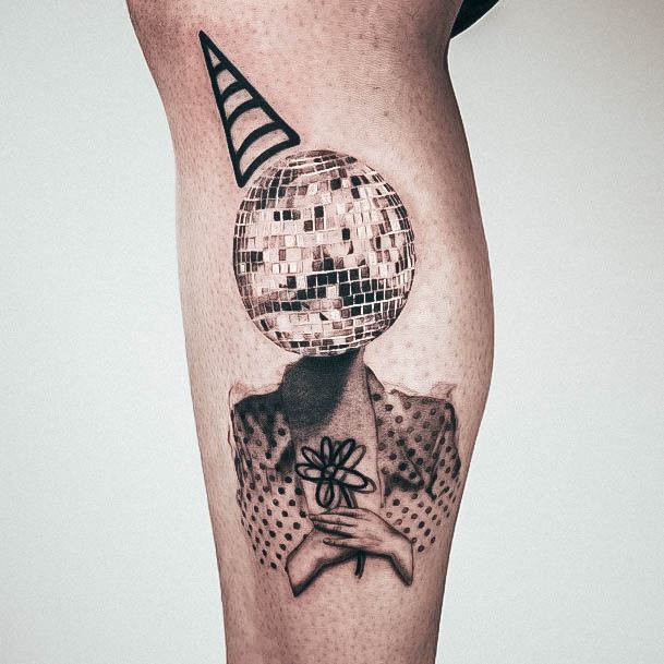 Great Disco Ball Tattoos For Women