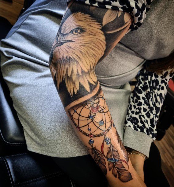 Great Eagle Tattoos For Women