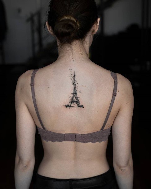 Great Eiffel Tower Tattoos For Women