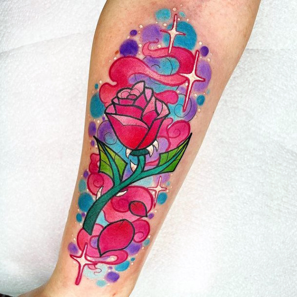 Great Enchanted Rose Tattoos For Women