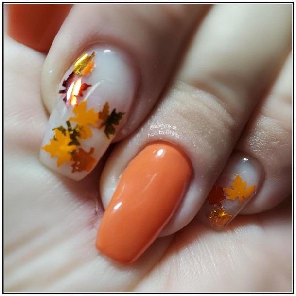 Great Fall Leaf Nails For Women