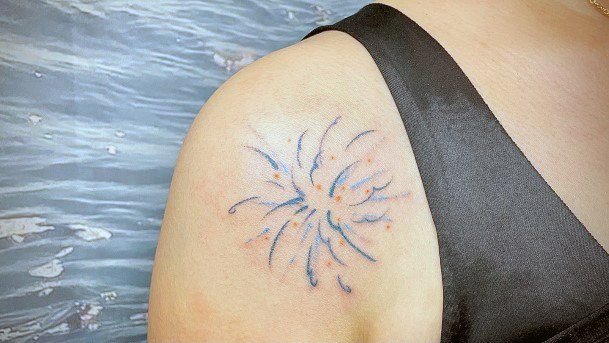 Great Fireworks Tattoos For Women