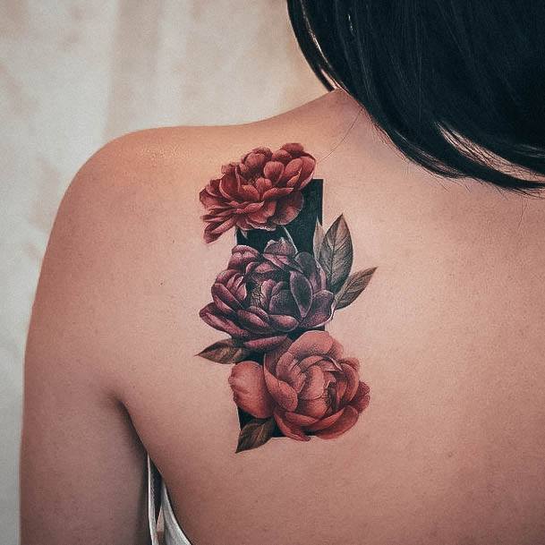 Great Flower Shoulder Tattoos For Women