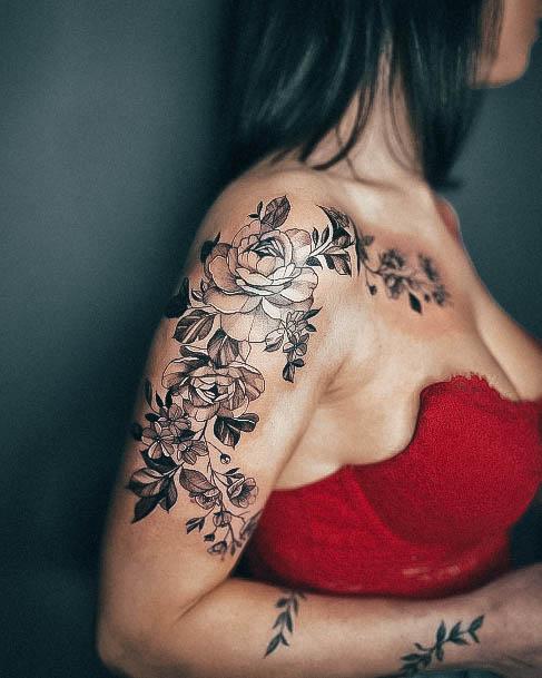 Great Flower Sleeve Tattoos For Women