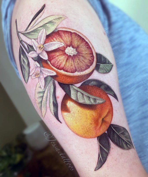 Great Fruit Tattoos For Women