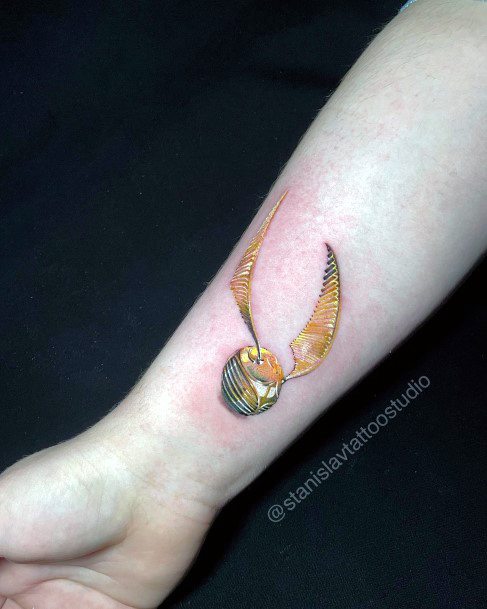 Great Golden Snitch Tattoos For Women