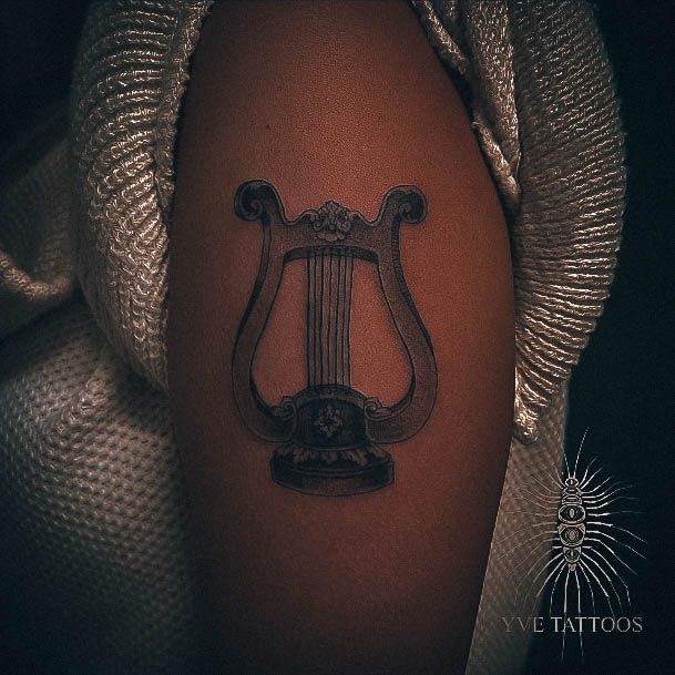 Great Harp Tattoos For Women