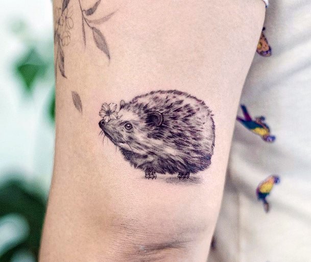 Great Hedgehog Tattoos For Women