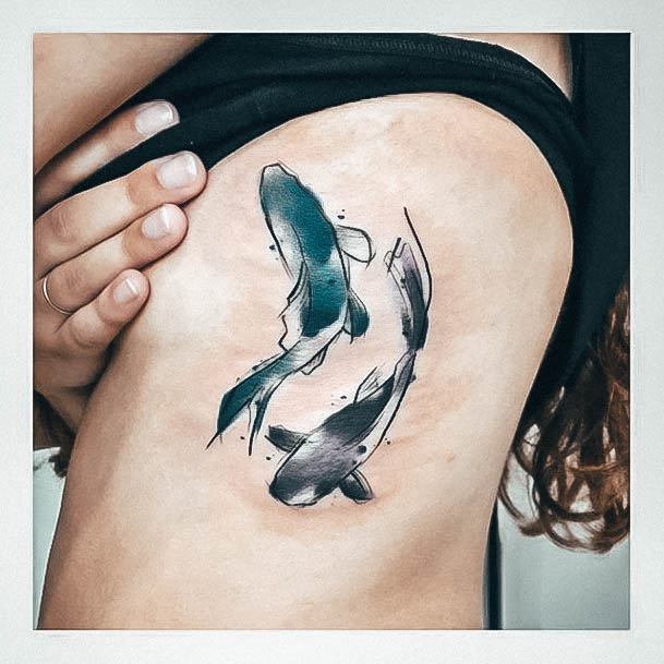 Great Koi Fish Tattoos For Women