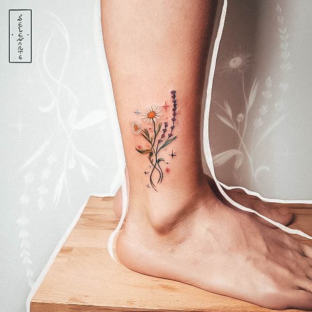 Great Lavender Tattoos For Women