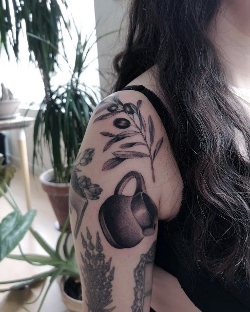 Great Olive Branch Tattoos For Women