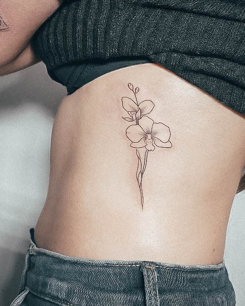 Great Orchid Tattoos For Women