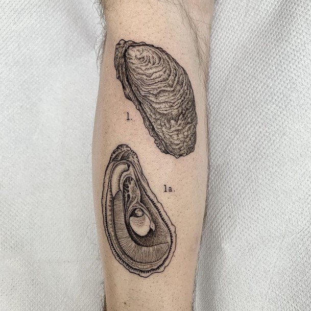 Great Oyster Tattoos For Women