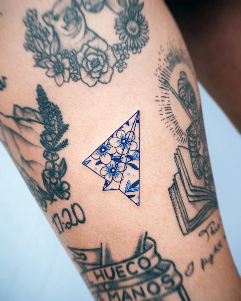 Great Paper Airplane Tattoos For Women