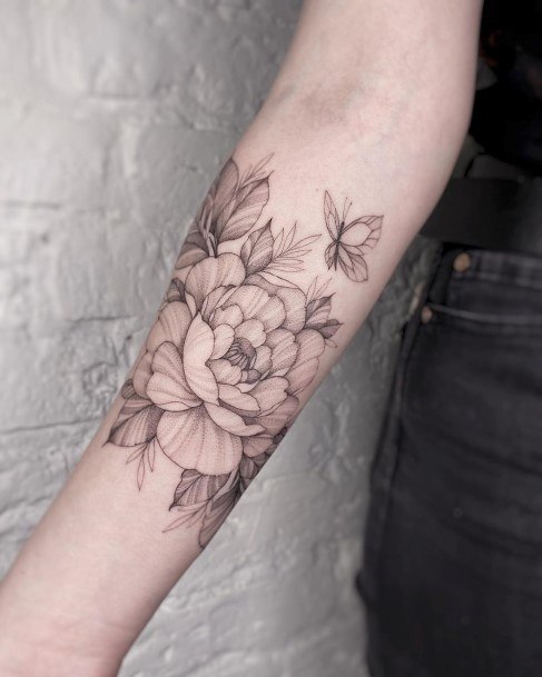 Great Peony Tattoos For Women