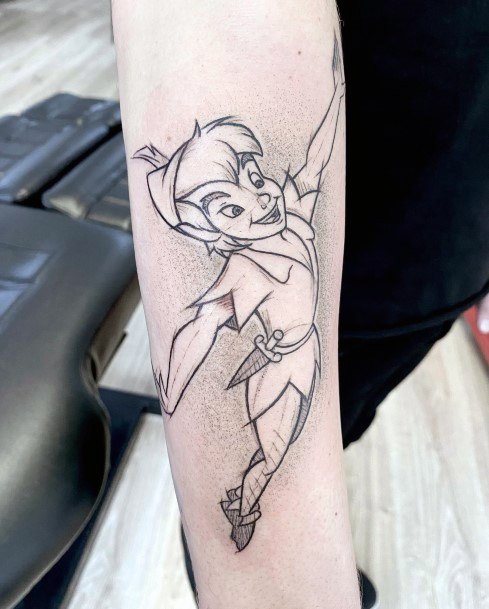 Great Peter Pan Tattoos For Women