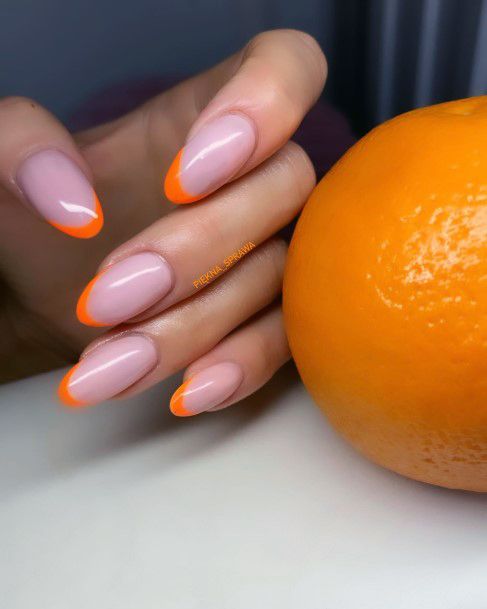 Great Pink And Orange Nails For Women