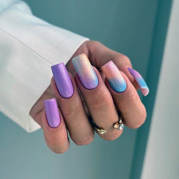 Great Purple Dress Nails For Women