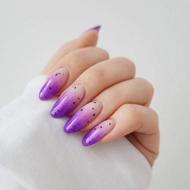 Great Purple Ombre Nails For Women