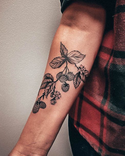 Great Raspberry Tattoos For Women