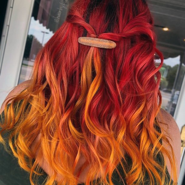 Great Red Ombre Hairstyless For Women