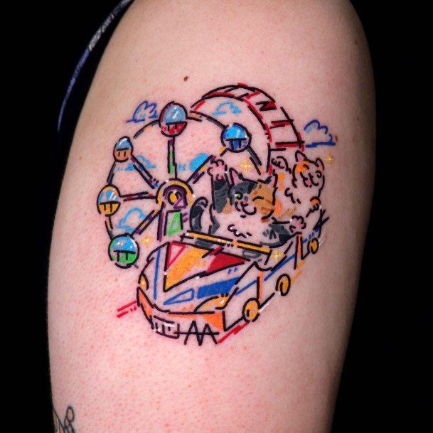 Great Rollercoaster Tattoos For Women