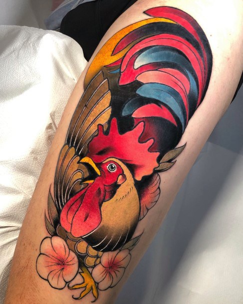Great Rooster Tattoos For Women