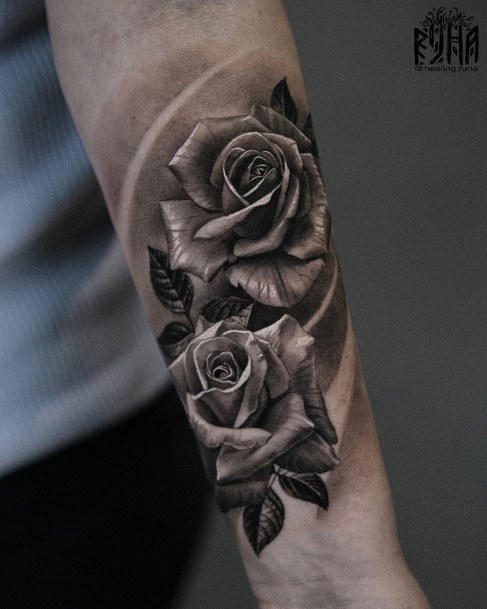 Great Rose Forearm Tattoos For Women