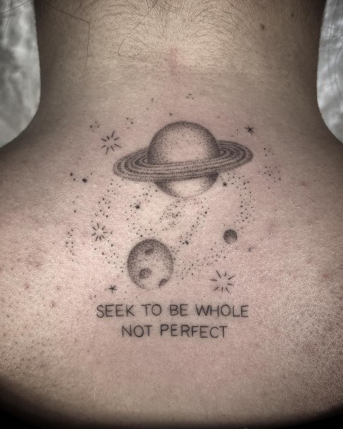 Great Saturn Tattoos For Women