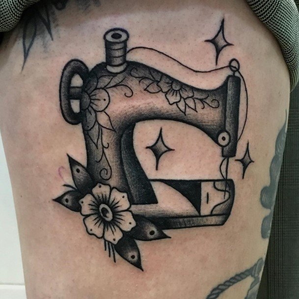 Great Sewing Machine Tattoos For Women