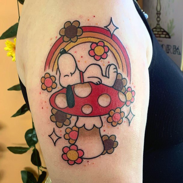 Great Snoopy Tattoos For Women