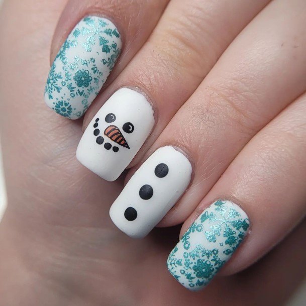 Great Snowman Nails For Women