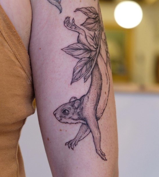 Great Squirrel Tattoos For Women