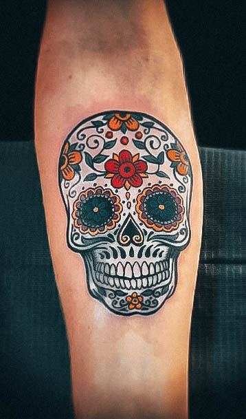 Great Sugar Skull Tattoos For Women