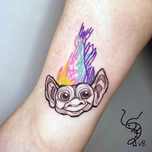 Great Troll Doll Tattoos For Women