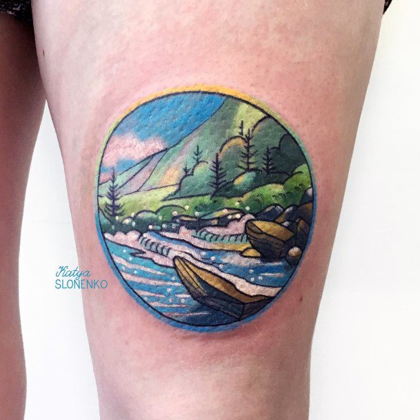 Great Waterfall Tattoos For Women