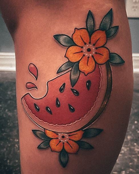 Great Watermelon Tattoos For Women