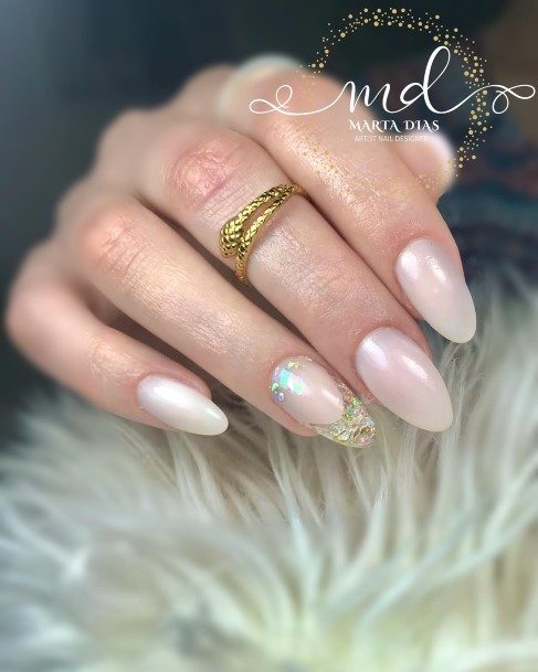 Great White Almond Shaped Nails For Women