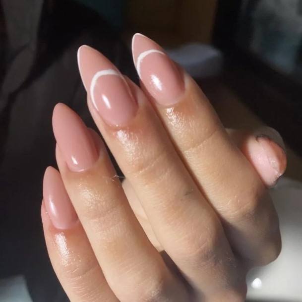 Great White And Nude Nails For Women