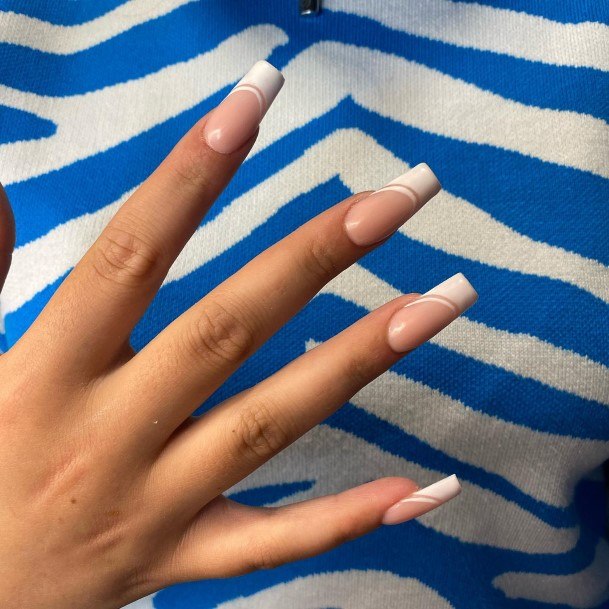 Great White French Tip Nails For Women