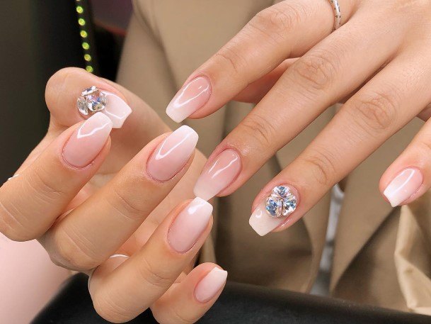 Great White Ombre Nails For Women