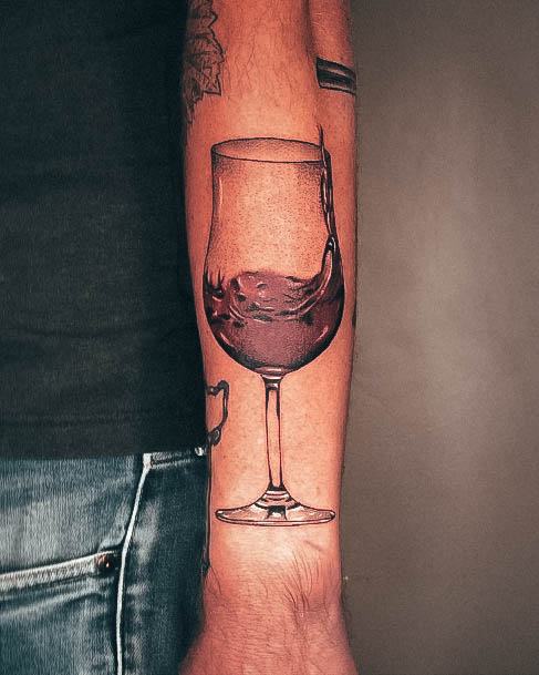 Great Wine Glass Tattoos For Women