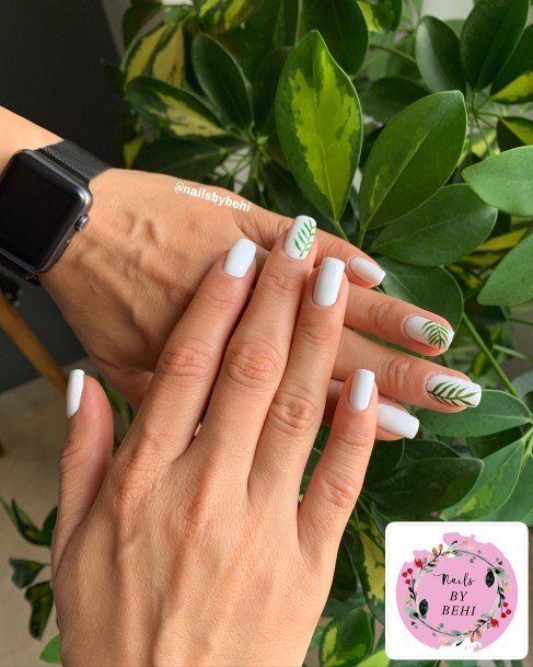 Green And White Nail Design Inspiration For Women